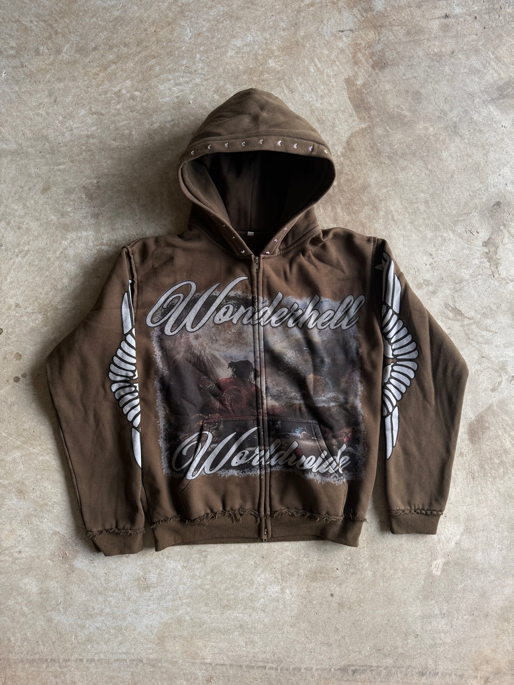 Wonderhell Zip Ups Brown