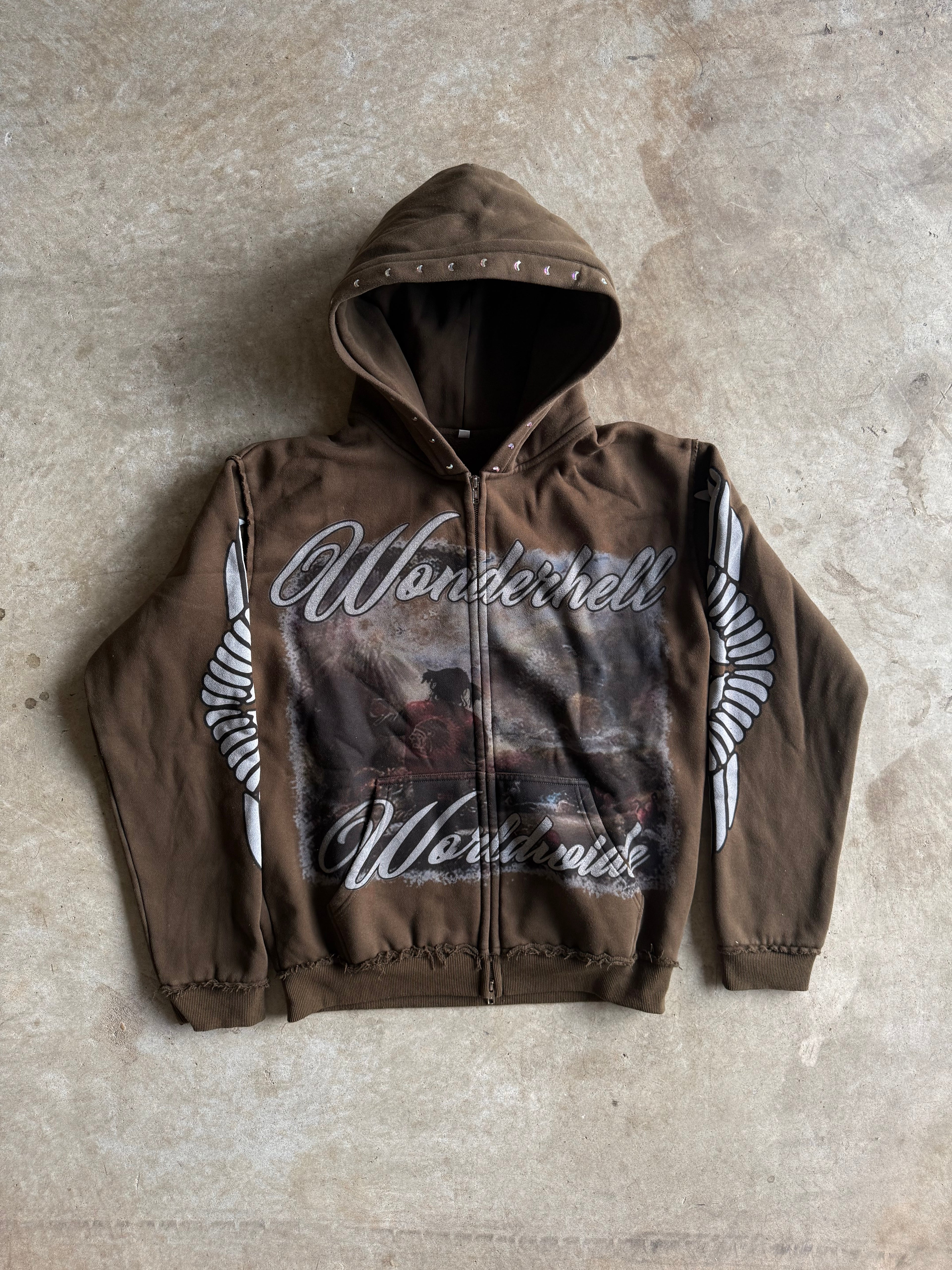 Wonderhell Zip Ups Brown