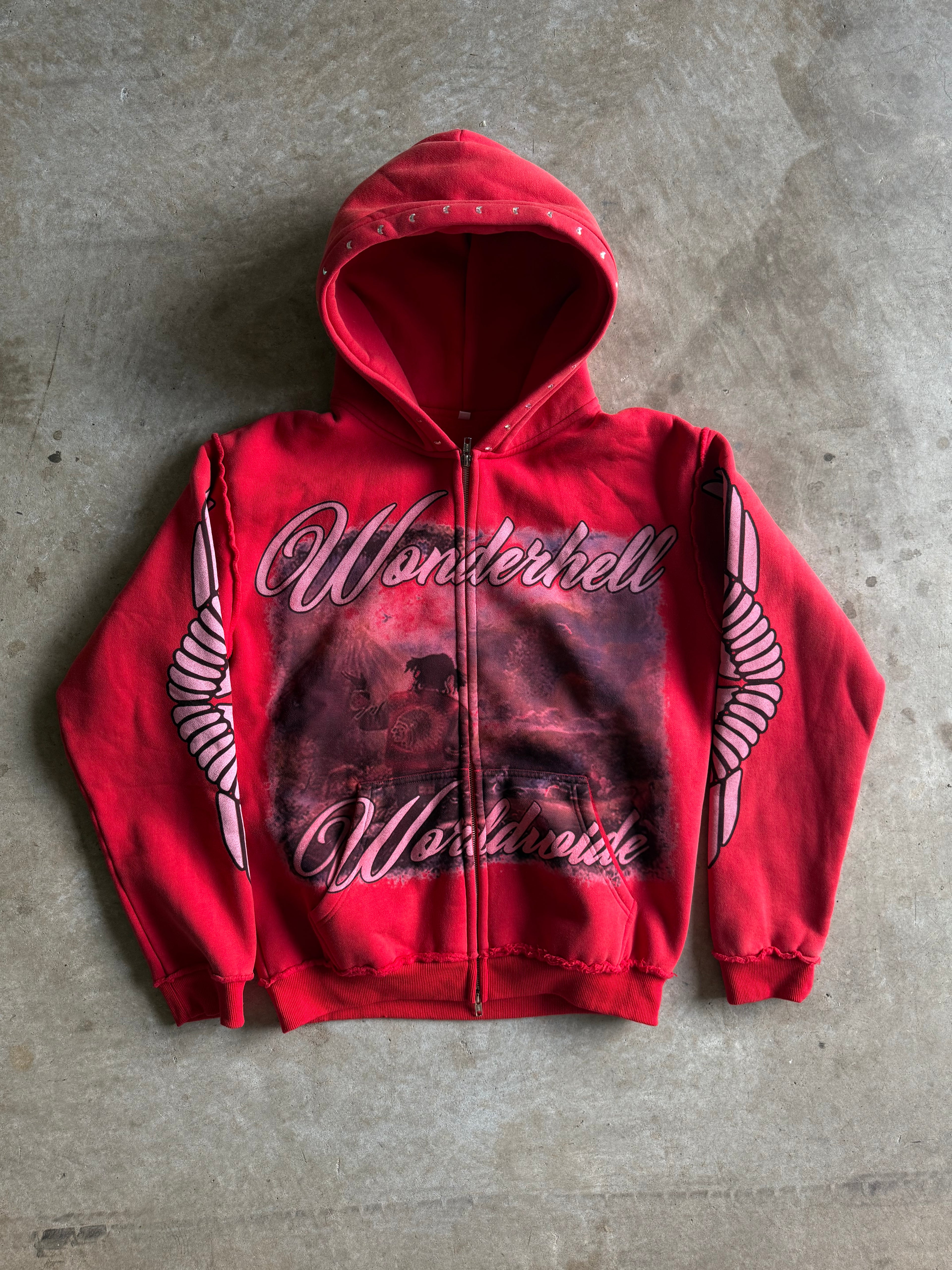 Wonderhell Zip Ups Red